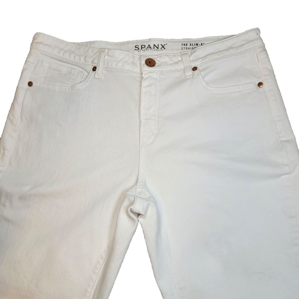Women’s SPANX Slim-X Straight White Slimming Straight Leg Jeans 34x28